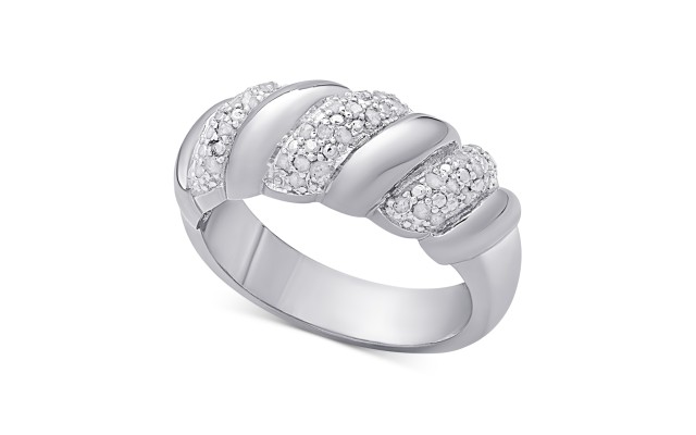  Diamond San Marco Ring (1/4 ct. t.w.) in Sterling Silver, 18K Gold-Plated Sterling Silver