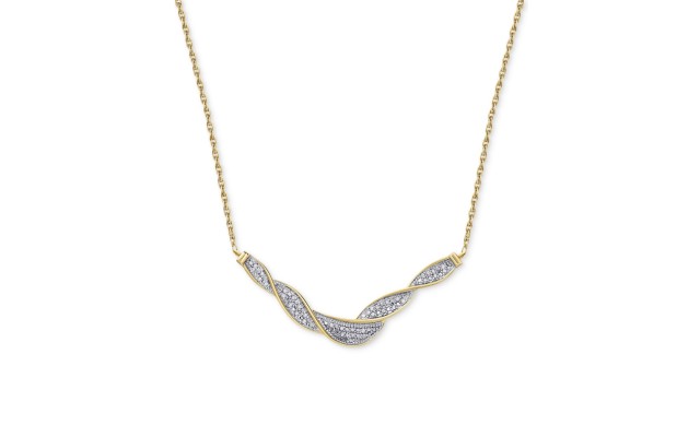  Diamond Swirl Collar Necklace (1/4 ct. t.w.), Gold