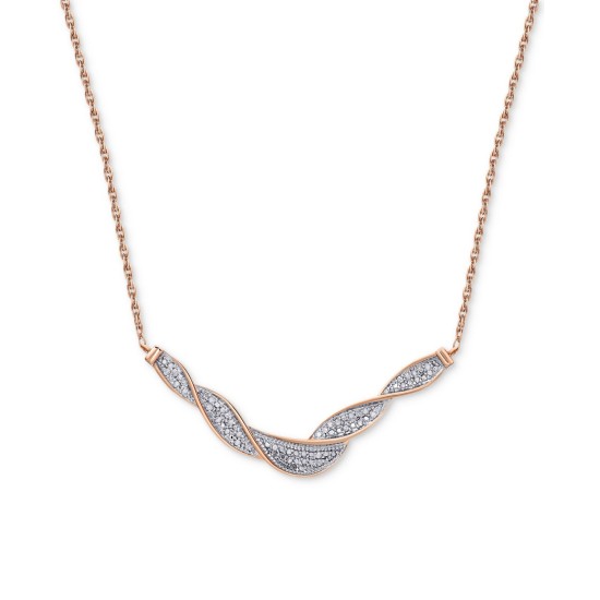  Diamond Swirl Collar Necklace (1/4 ct. t.w.), Rose Gold