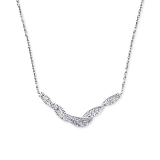  Diamond Swirl Collar Necklace (1/4 ct. t.w.), Silver