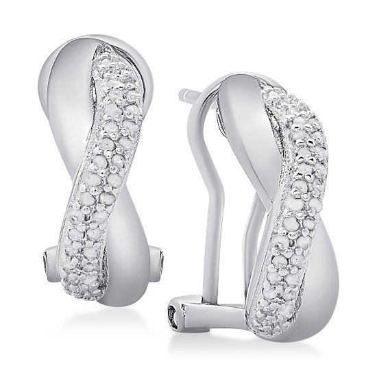  Diamond Twist Hoop Earrings (1/2 ct. t.w.)