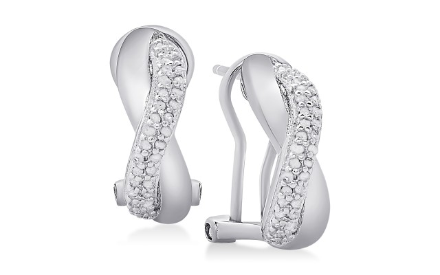  Diamond Twist Hoop Earrings (1/2 ct. t.w.)