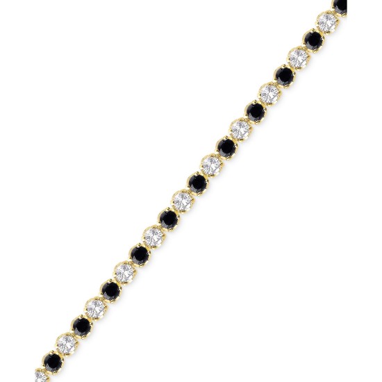  Sapphire and White Topaz Bracelet in 18k