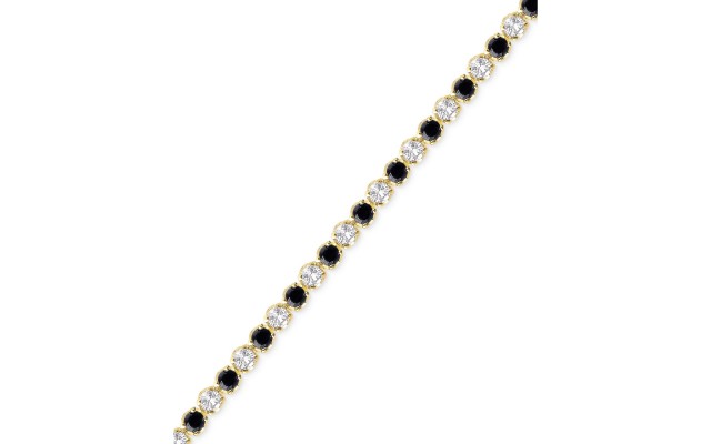  Sapphire and White Topaz Bracelet in 18k