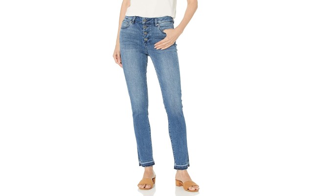  Button-Fly High-Rise Jeans (Spectrum Blue, 29/8)