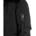  Men’s Long Parka with Faux Fur Lined Hood (Black, XL)
