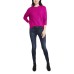  Women’s Cozy Crew Neck Sweater (Purple, Small)