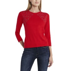 Vince Camuto Women's Studded Shoulder Sweater