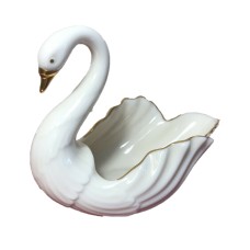 Vintage LENOX Mini Swan with Gold Accents