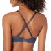  Women’s Embrace Lace Plunge Contour Bra (Nine Iron/Ensign Blue, 34D)