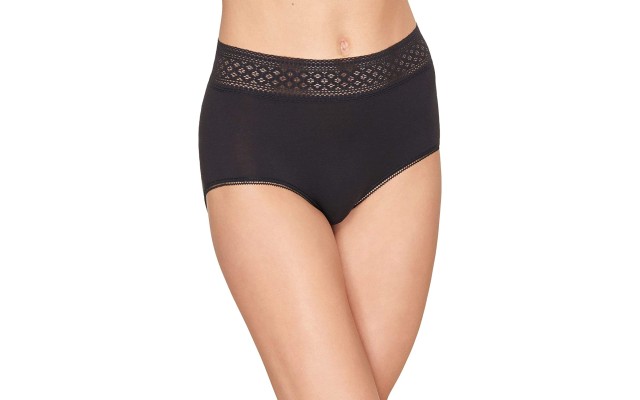  Women’s Subtle Beauty Brief Panty, Black, Small