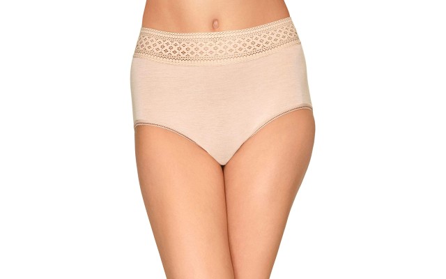  Women’s Subtle Beauty Brief Panty, Sand, Medium