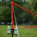  Outdoor Badminton Kit Infrared Shuttlecocks 4 Hypersteel Racquets 4 Shuttlecocks 20 ft Ağ  Carrying Bag – Red