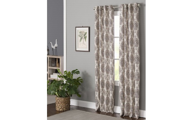 Windham Weavers Zia  Medallion Print Window Panel (Red,  50″ x 84″)