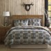  Plaid Bed Comforter Set Ultra Soft Microfiber 3 Pcs. Bedding Sets – Bedroom Comforters (Grey/Blue, Full/Queen)