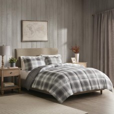 Woolrich Woodsman Reversible 3-Pc. Comforter Set (Gray, Full/Queen)