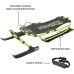 Yukon  Pro HD Steerable Snow Sled with Aluminum Frame (Green, 51″ x 22.5″)