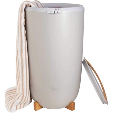 Zadro Ultra Large Luxury Bucket-Style Towel Warmer with Auto Shut Off and 4 Timer Settings for Bathroom Open Box (Gray)