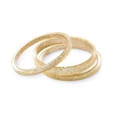 ZENZII 3-Pc. Set Glitter Resin Bangle Bracelets (Gold)