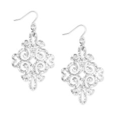 Zenzii Filigree Drop Earrings (Silver)