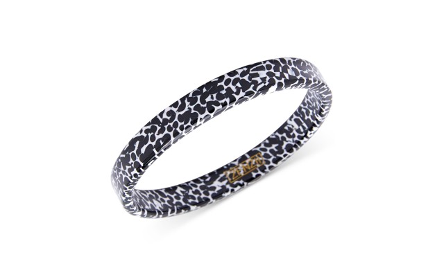 Tortoise-Look Bangle Bracelet, Black