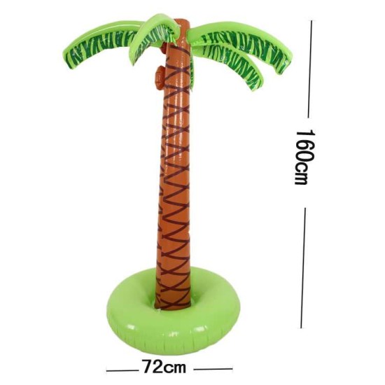 5.5 ft/66″ Large Inflatable Palm Tree for Poolside Decor, Decoration for Tropical, Hawaiian and Aloha Themed Birthday and Poolside Parties, Luau Pool Side Party Decorations