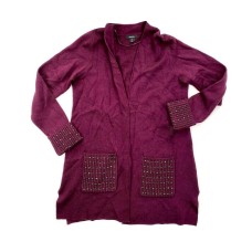 Alfani Embellished Open-Front Cardigan