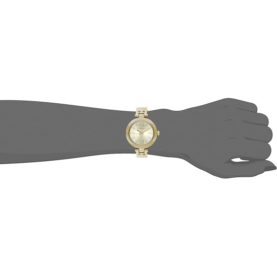  Women’s 109652CHHN Gold-Tone Horn Plastic Bezel and Bangle Bracelet Watch