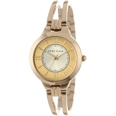 Anne Klein Women’s AK/1440CHGB Everyday Classics Gold-Tone Open Bangle Watch