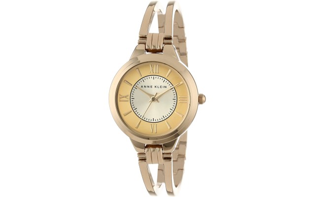  Women’s AK/1440CHGB Everyday Classics Gold-Tone Open Bangle Watch