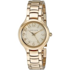 Anne Klein Women’s AK/2008IVGB Easy-To-Read Gold-Tone Watch and Link Bracelet