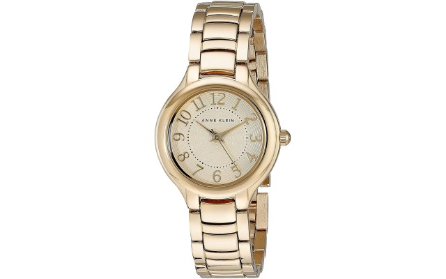  Women’s AK/2008IVGB Easy-To-Read Gold-Tone Watch and Link Bracelet