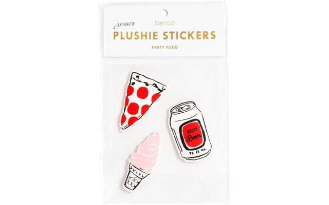  Leatherette Plushie Stickers (Party Food)