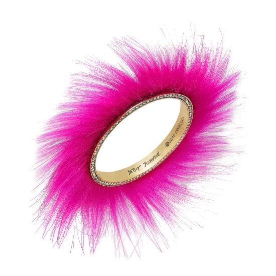  xox Trolls Faux-fur Bangle Bracelet – Pink