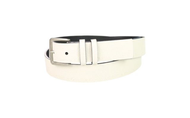  Womens Logo Belt, Off-White, Large