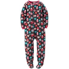 Carter’s Big-girls’ 1 Pc Fleece Footed Blanket Sleeper Pajamas (4, Chocolate)