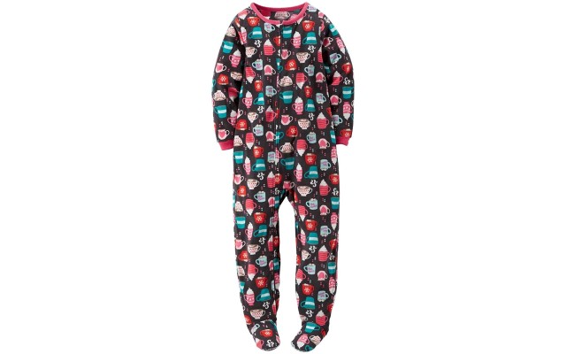 Carter’s Big-girls’ 1 Pc Fleece Footed Blanket Sleeper Pajamas (4, Chocolate)