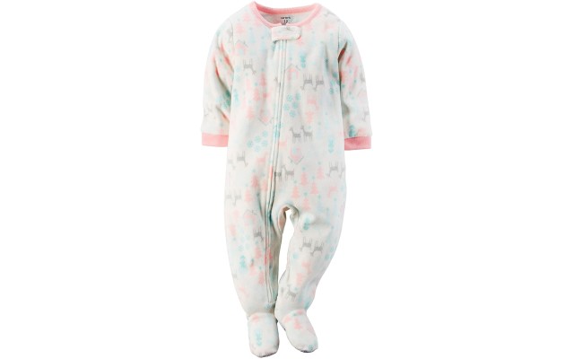 Carter’s Little Girls Footed Fleece PJ (3T, Winter)