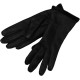  Faux Fur Lined Leather Gloves Black M