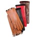  Faux Fur Lined Leather Gloves Black M