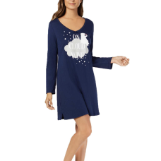 Charter Club Graphic-Print Sleepshirt (Navy, 2XL)