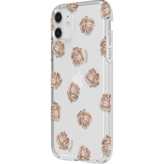 Coach Protective Case for iPhone 12 & 12 pro (Clear/Pink/Glitter)