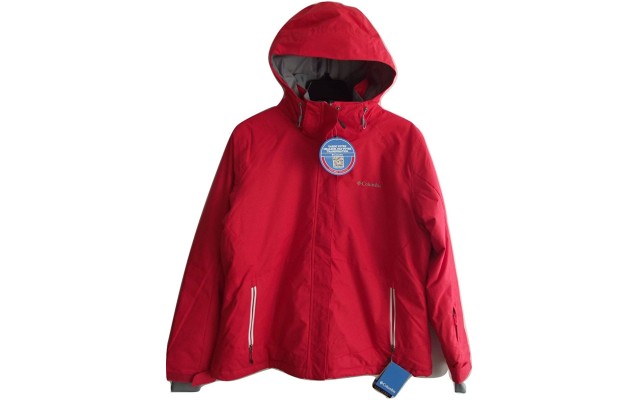  Women’s POWderhouse II Jacket (Red Hibiscus, Large)