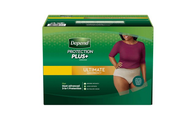 Protection Plus Ultimate Underwear for Women, Most Advanced 3-in-1 Protection, X-Large - 80 Count