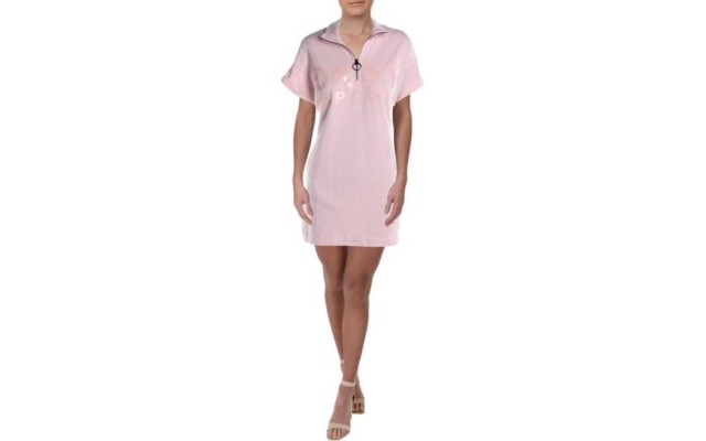  Sport Womens Logo Half Zip Dress