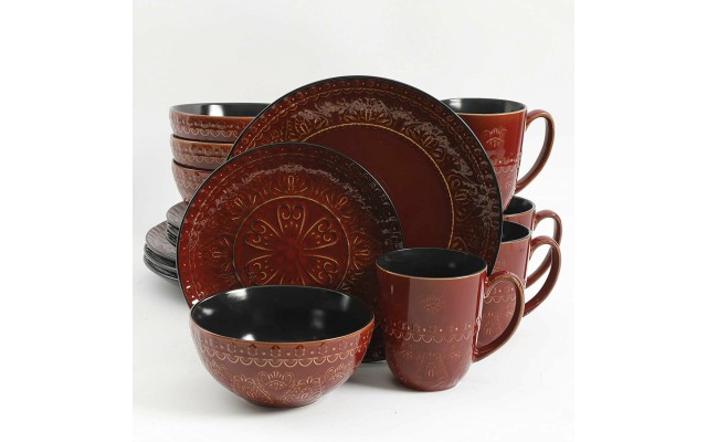  Milanto Durable Stoneware Glazed 16 Piece Dinnerware Set