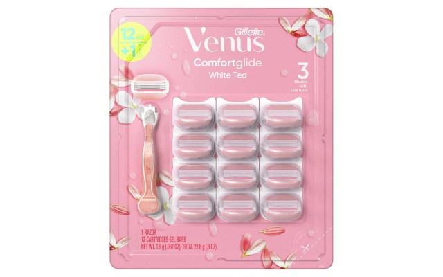  Venus ComfortGlide White Tea Razor Refills, 12-count