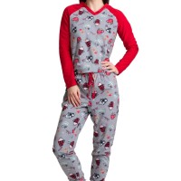 Goodnight Kiss 2-Pc. Gift Printed Fleece Top, Pants Pajama Set