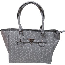 Guess Women’s Purse Handbag Huron Tote Signature Logo Grey