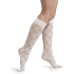  Women’s Fashion Sheer Knee Hi Socks, White